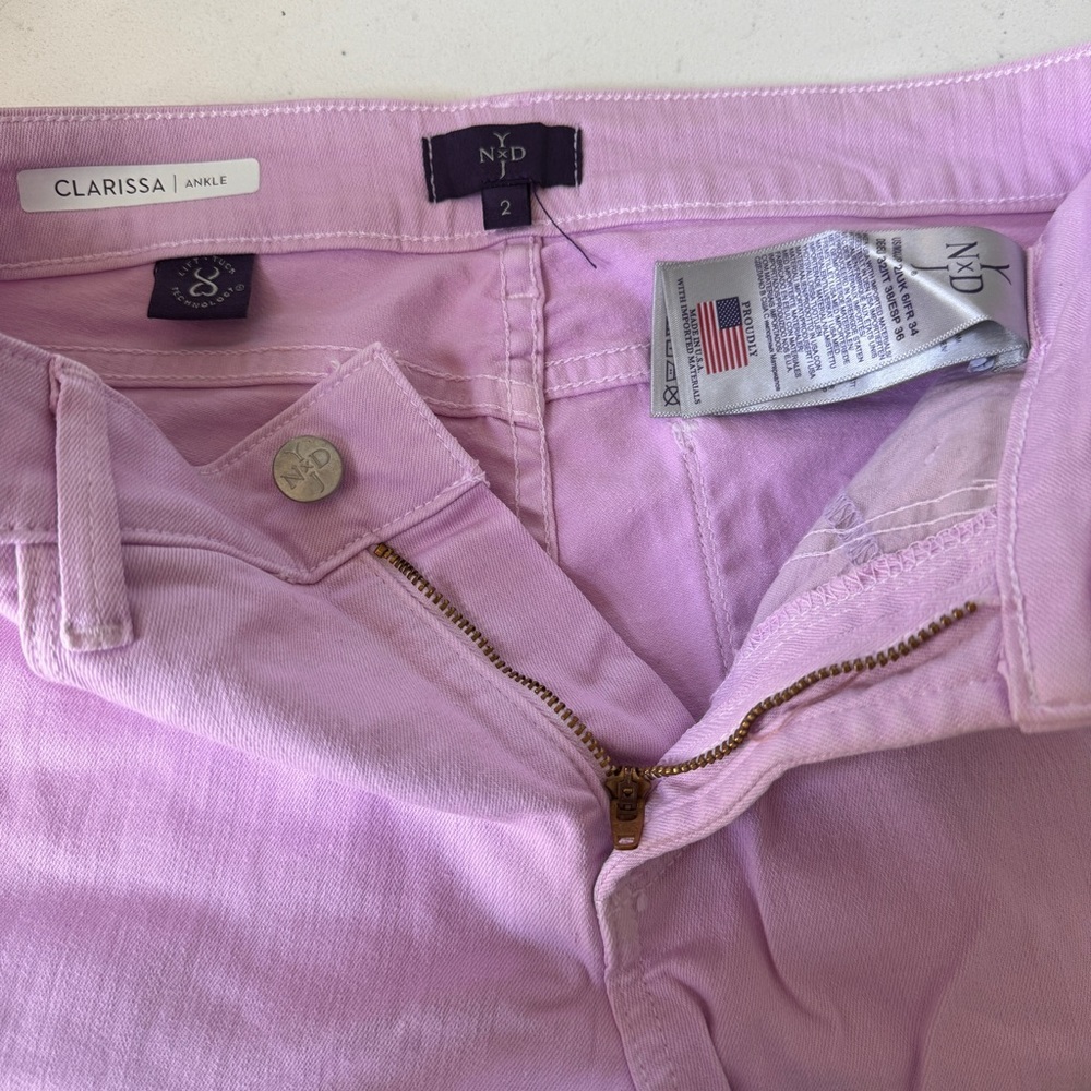 NYDJ | Clarissa Ankle Skinny Jeans Lilac Pink Purple 2 / 26 - Picture 3 of 12